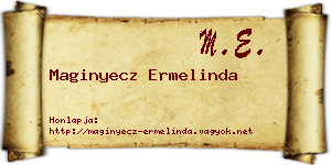 Maginyecz Ermelinda névjegykártya